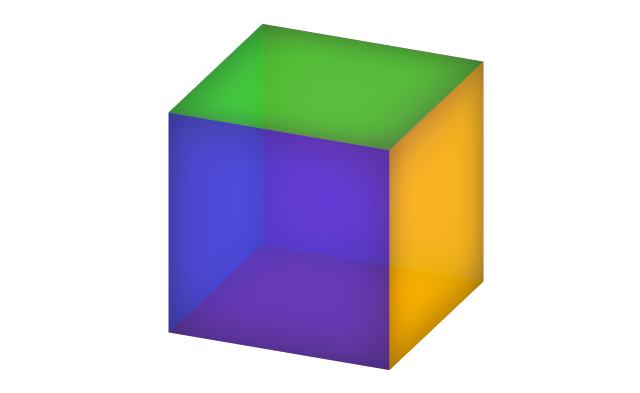 3D cube made using pure CSS