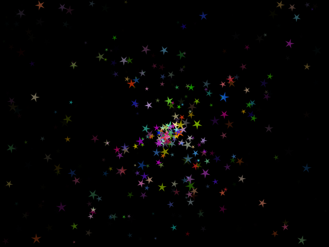 Screenshot of star particles